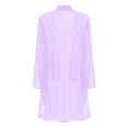 thumbnail image 1 of Oyolan Gilets Kimono pour Femmes en Mousseline Transparente, Cache-Maillots Décontractés Amples, Boléro Ouvert à l'Avant, Manteau Lavande G, 1 of 5