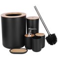 thumbnail image 2 of Bathroom Set,6Pcs Bathroom Accessories Toothbrush Toilet Brush Set Toothbrush Cup Leading Edge Technology, 2 of 8