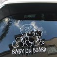 thumbnail image 3 of White "BABY ON BOARD" with Teddy Bear Sign Decal Sticker for Car Truck, 3 of 8