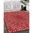 thumbnail image 3 of Ahgly Company Tapis d'Intérieur Ronds Transitionnels Rouges Lavables à la Machine, 3 Pieds Rond, 3 of 7