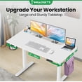 thumbnail image 3 of IMGadgets Bureau Debout Électrique Réglable / 47 Pieds' x 24 Pieds' Grand Espace de Travail avec 2 Crochets / Bureau Ergonomique Assis-Debout / Résistant aux Égratignures et Imperméable / Bureau à Hauteur Réglable pour le Travail et la Maison, 3 of 9