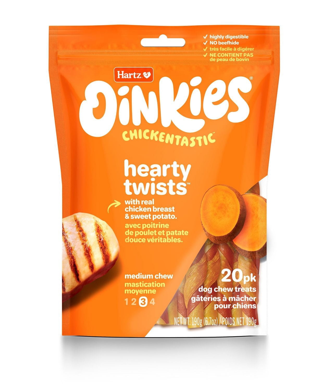 Oinkies Chickentastic Hearty Twists 20pk