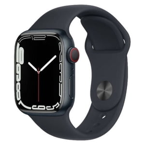 Rénovés Apple montre Series 7 Aluminium 45 mm (GPS Seulement, pas de cellules) Midnight Noir (classe A)