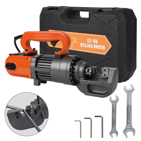 7/8" 1350W Rebar Cutter – Electric Hydraulic Steel Rod Cutter with Blades – Fast 3.5-4s Cutting, Handheld Portable Tool – For Concrete Construction & Fabrication