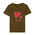 thumbnail image 5 of Meichang Chemises pour Femmes Joyeuse Saint-Valentin Hauts T-Shirts Graphiques Cœur en Bonbon Hauts Col Rond Coupe Ample Manches Courtes T-Shirts Saint-Valentin pour Femmes, 5 of 5