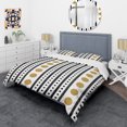thumbnail image 3 of Designart 'Retro Geometrical Abstract Minimal Pattern VII' Mid-Century Duvet Cover Set, 3 of 4