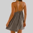thumbnail image 5 of Sentmoon Robes pour Femmes, Tenue de Bureau Décontractée, Sans Manches, Col Ras du Cou, Robes Bohèmes pour Femmes 2026 Printemps, Couleur Unie, Coupe Régulière, Bretelles Spaghetti, Jolies Robes d'Été, Confortables pour le Travail et le Bureau, Brun P, 5 of 5