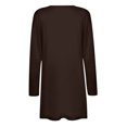 thumbnail image 5 of AherBiu Womens Cardigan Tops Long Sleeve Open Front Mid-Long Outwear with Pockets Spring Clothes, 5 of 5