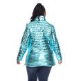 thumbnail image 3 of White Mark Women's Metallic Puffer Coat, 3 of 6