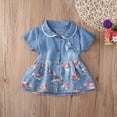 thumbnail image 3 of Girls Floral Print Dress Bowknot Princess Wedding Pageant Dress, 3 of 9