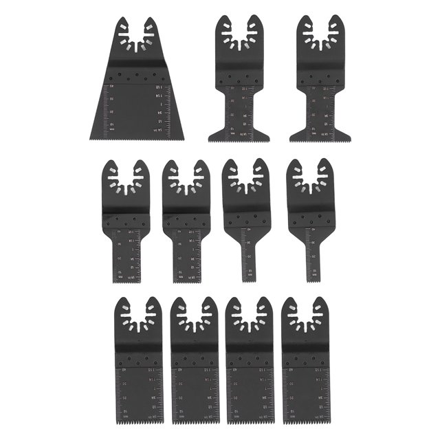 11PCS Lame de Scie Oscillante Libération Rapide Acier au Carbone Travail Droit Multitool Lame Kit