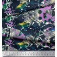 thumbnail image 3 of Soimoi Silk Fabric Animals & Texture Print Fabric by The Yard 42 Inch Wide, 3 of 3