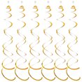 thumbnail image 5 of VONKY 6pcs/set Customized Spiral Pendant For DIY Decoration Safe Ingredients Exquisite Craft Birthday Star Spiral Pendant PVC Gold 2Set, 5 of 5