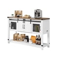 thumbnail image 1 of VEVOR Coffee Bar Cabinet 4-Tier Coffee Bar Table with Barn Doors for Living Room, 1 of 9
