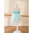 thumbnail image 4 of Jizyo Robe de Danse Lyrique à Sequins pour Filles Robe Tutu de Ballet Dos Croisé Justaucorps de Gym une Pièce Tenues de Danse Vert Menthe G, 4 of 7