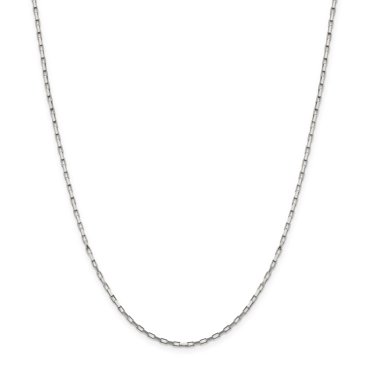 925 Sterling Silver 1.65mm Elongated Box Chain 20 Inch
