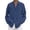 Blue, variant on 2025 Male Summer Solid Casual Long Neck Plus Size Loose Shirt Large Shirt Mens Turn Down Collar Long Sleeve Button Shirt Long Sleeve Shirt