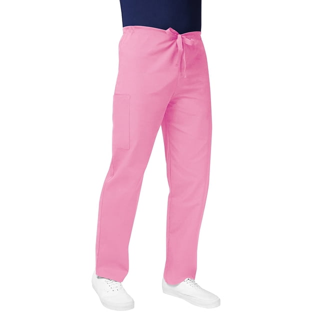 Adar Universal Unisex Scrub Set - Unisex V-Neck Scrub Top & Tapered Drawstring Scrub Pants