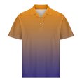 thumbnail image 4 of EOYWHK Button Up Shirts Men Business Casual Golf Shirts Gradient Color Muscle Shirts Short Sleeve Collar Work Blouse, 4 of 6