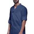 thumbnail image 2 of Atasi Ensemble Kurta en Coton pour Hommes Designer Décontracté Kurta Pyjama Uni, 2 of 5