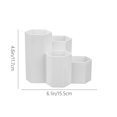thumbnail image 3 of Multifunctional Organizer Desk Caddy with Compartments, Durable Plastic Office Accessory Tray for Pens Brushes, Portable Countertop Storage for Home Office Bathroom School Art Supplies, White, 3 of 7