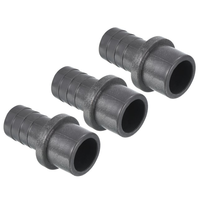 Unique Bargains UPVC Reducer Pipe Fitting 25mm OD 20mm Barbed, 3 Pack Straight Coupling Adapter Connector, Grey