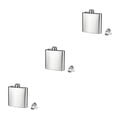 thumbnail image 3 of QualitChoice 4 5 6 7 8 10 18oz Stainless Steel Hip Alcohol Flask Cap + Funnel 6 oz 3Set, 3 of 6