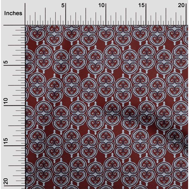 oneOone Cotton Flex Fabric Swirl Block Print Fabric By Yard 40 Inch Wide