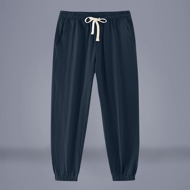 BLCHUNen Joggers for Men Causal Drawstring Elastic Waist Breathable Workout Running Sports Gym Trousers with Pockets