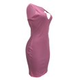 thumbnail image 4 of Fridja Womens’s Sheath Sleeveless Dress Solid Color Deep V-Neck Dress, 4 of 6