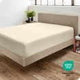 thumbnail image 4 of Bare Home Fitted Sheet - Premium 1800 Collection - Deep Pocket - Ultra-Soft Wrinkle Resistant - California King, Sand, 4 of 7