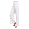 thumbnail image 1 of Diufon Straight Pants for Women Elastic High Waist Drawstring Pants Cotton Solid Color Lounge Wide Leg Pants, 1 of 4