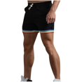 thumbnail image 4 of Mens Shorts Mens Casual Solid Color Casual Drawstring Pockets Elastic Sports Shorts, 4 of 7
