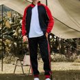thumbnail image 1 of Miqool Mens Track Suits 2 Piece Sets Color Block Running Athletic Sweatsuits Casual Long Sleeve Full Zip Up Jacket and Sweatpants Sports Jogging Suits Sets, 1 of 4