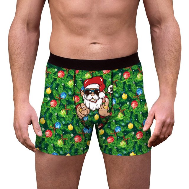LSLJS Christmas Digital Printing Breathable Close Fitting Men's Underpants Comfortable Boxers, Boxers for Men