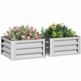 thumbnail image 1 of Outsunny 2' x 2' x 1' 2-Pieces Raised Garden Bed w/ Galvanised Steel Frame, 1 of 10