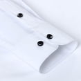 thumbnail image 4 of Chemise Extensible à Boutons pour Homme Coupe Ajustée Chemise Habillée pour Homme Chemise Homme Décontractée Chemise de Voyage pour Homme Chemise d'Invité de Mariage pour Homme, Blanc, TTG, 4 of 5