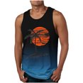 thumbnail image 1 of Styesk Tank Tops Men Men Casual Fashion Gradation Printing Pullover Round Neck Sports Tank, 1 of 2
