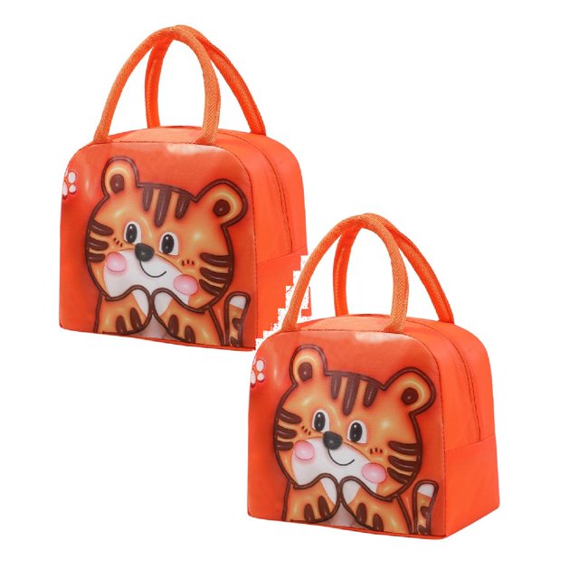 Oleegame 2 Pcs Sac de Rangement pour Produits à Main Sac Isolé Sac pour Boîte à Lunch Sac à Lunch Chiot Brun (Isolation 3D)