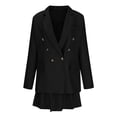 thumbnail image 4 of Timegard 2 Piece Suits Set for Women Business Office Button Jackets with Pockets Dress Short Pant Blazer Outfits, 4 of 7