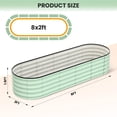thumbnail image 4 of AKDSteel 8x2x1.5ft Large Outdoor Planter Boxes Kit, Galvanized Steel Raised Garden Bed with Open-Ended Base Design, Elevated Planter for Outdoor Plants, Durable Raised Bed for Gardening Green, 4 of 9