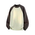 thumbnail image 1 of HAiming Mens Shirt Color Block Fleece Strenchy Long Sleeve Soft Casual Crew Neck Pullover Basic Tops, 1 of 2