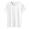 thumbnail image 4 of AherBiu T-Shirts pour Femmes Grande Taille à Col Rond, Coupe Ample, Basiques, Manches Courtes, Hauts d'Été, Entraînement, Gym, Athlétiques, Tee-Shirts, 4 of 5