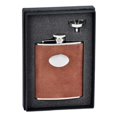 thumbnail image 1 of Visol VSET33-1107 Cowboy Brown Leather 6 oz Flask Gift Set, 1 of 1