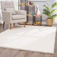 thumbnail image 1 of eRug Outlet Retro Collection Modern Abstract Area Rug (4x6 feet) - 3'9" x 5'6", Ivory, 1 of 6