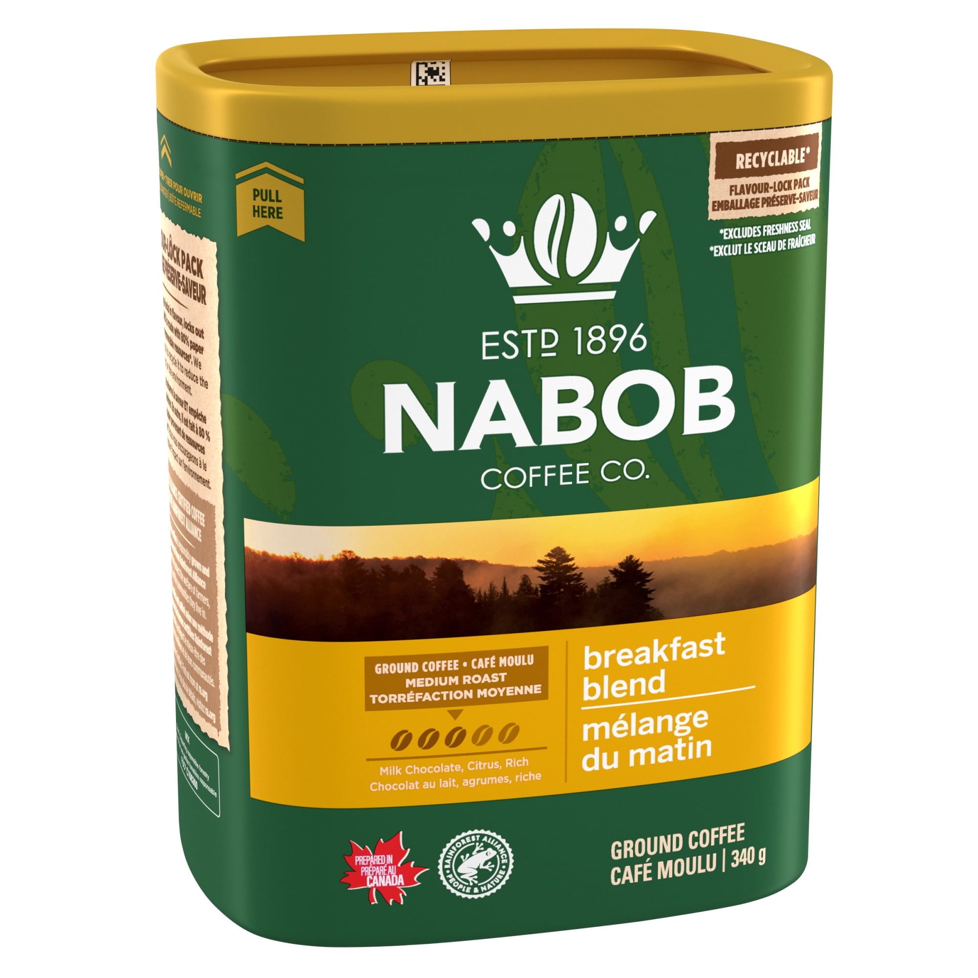 Café moulu Nabob Mélange du matin, boîte de 340 g