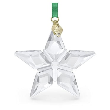 SWAROVSKI Édition Annuelle 2023 Ornement, Étoile en Cristal Clair avec 97 Facettes, Étiquette Ton Or, Partie de la Collection SWAROVSKI Édition Annuelle
