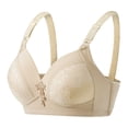 thumbnail image 1 of Clearance Sale 2025 Bra Ladies Summer Solid Color Non Non Rim Thin Cotton Gathering Underwear Bra, 1 of 2