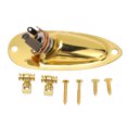 thumbnail image 2 of Metal Boat Style Guitar Input Jack With String Fixators, 6.35mm Jack, For Electric Guitars, 2 of 8