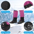thumbnail image 4 of Unique Bargains Leg Gaiters, Waterproof Shoe Covers Adjustable Snow Boot Gaiter, Purple, XL, 4 of 6
